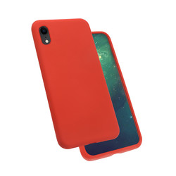 Apple iPhone XR 6.1 Kılıf Zore Silk Silikon Kırmızı