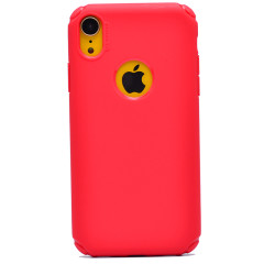 Apple iPhone XR 6.1 Kılıf Zore Stop Silikon Kırmızı