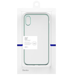 Apple iPhone XS 5.8 Benks Magic Glitz Ultra-Thin Transparent Protective Soft Kapak Yeşil