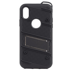 Apple iPhone XS 5.8 Case Zore Iron Cover Black