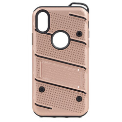 Apple iPhone XS 5.8 Case Zore Iron Cover Rose Gold
