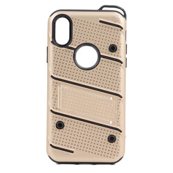 Apple iPhone XS 5.8 Case Zore Iron Cover Gold