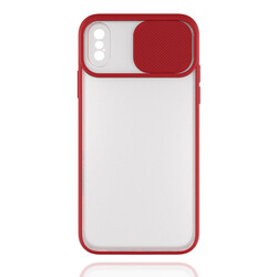 Apple iPhone XS 5.8 Case Zore Lensi Cover Red
