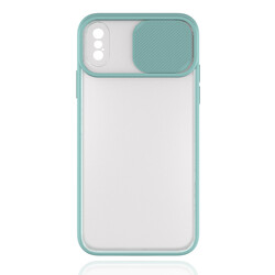 Apple iPhone XS 5.8 Case Zore Lensi Cover Turquoise