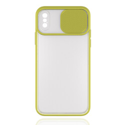 Apple iPhone XS 5.8 Case Zore Lensi Cover Yellow