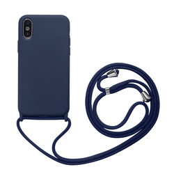 Apple iPhone XS 5.8 Case Zore Ropi Cover Navy blue
