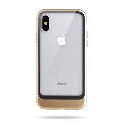 Apple iPhone XS 5.8 Kılıf Roar Ace Hybrid Ultra Thin Kapak Gold