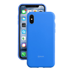 Apple iPhone XS 5.8 Kılıf Roar Jelly Kapak Mavi Açık