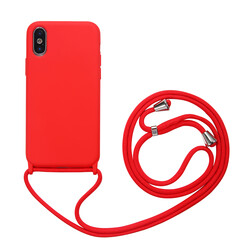 Apple iPhone XS 5.8 Kılıf Zore Ropi Kapak Kırmızı