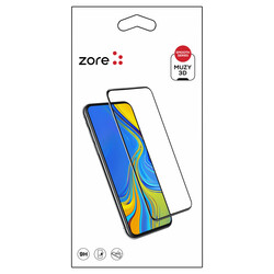 Apple iPhone XS 5.8 Zore 3D Muzy Tempered Glass Screen Protector Black