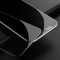 Apple iPhone XS 5.8 Zore Kor Privacy Cam Ekran Koruyucu Siyah