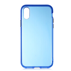 Apple iPhone XS Max 6.5 Case Zore Bistro Cover Blue