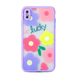 Apple iPhone XS Max 6.5 Case Zore Fily Cover Lila