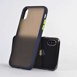 Apple iPhone XS Max 6.5 Case Zore Fri Silicon Navy blue