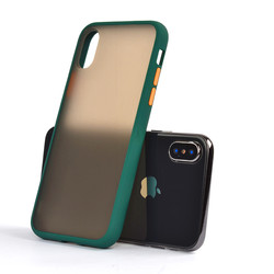Apple iPhone XS Max 6.5 Case Zore Fri Silicon Dark Green