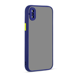Apple iPhone XS Max 6.5 Case Zore Hux Cover Navy blue