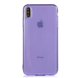 Apple iPhone XS Max 6.5 Case Zore Mun Silicon Purple