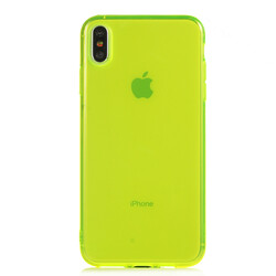 Apple iPhone XS Max 6.5 Case Zore Mun Silicon Yellow
