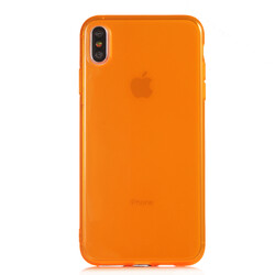 Apple iPhone XS Max 6.5 Case Zore Mun Silicon Orange