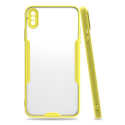 Apple iPhone XS Max 6.5 Case Zore Parfe Cover Yellow