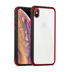 Apple iPhone XS Max 6.5 Case Zore Tiron Cover Black-Red