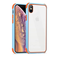 Apple iPhone XS Max 6.5 Case Zore Tiron Cover Light Blue