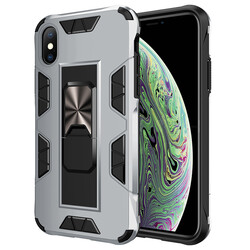 Apple iPhone XS Max 6.5 Case Zore Volve Cover Grey