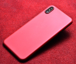 Apple iPhone XS Max 6.5 Kılıf Zore 1.Kalite PP Silikon Kırmızı