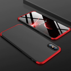 Apple iPhone XS Max 6.5 Kılıf Zore Ays Kapak Siyah-Kırmızı