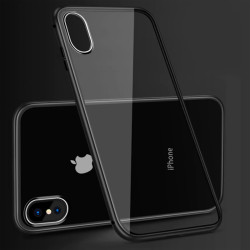 Apple iPhone XS Max 6.5 Kılıf Zore Devrim Mıknatıslı Cam Kapak Siyah