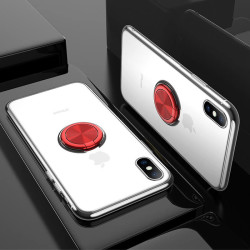 Apple iPhone XS Max 6.5 Kılıf Zore Les Silikon Kırmızı