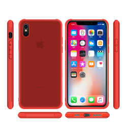 Apple iPhone XS Max 6.5 Kılıf Zore Odyo Silikon Kırmızı