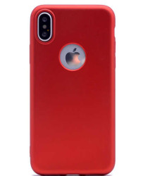 Apple iPhone XS Max 6.5 Kılıf Zore Premier Silikon Kapak Kırmızı