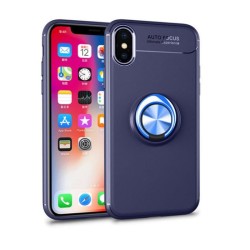 Apple iPhone XS Max 6.5 Kılıf Zore Ravel Silikon Kapak Mavi