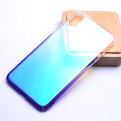 Apple iPhone XS Max 6.5 Kılıf Zore Renkli Transparan Kapak Mor