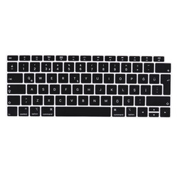 Apple Macbook 13.3' Air A1932 Zore Klavye Koruyucu Silikon Ped Siyah