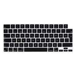 Apple Macbook 14.2' 2021 A2442 Zore Klavye Koruyucu Silikon Ped Siyah