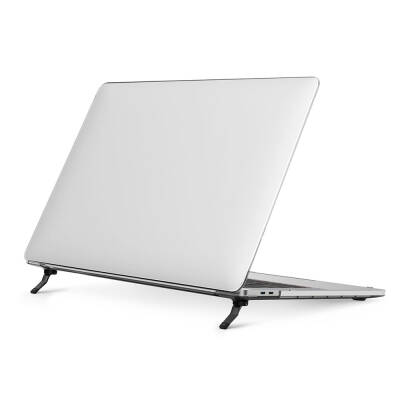 Apple Macbook 15" Air M2 2024 A2941 Wiwu Macbook iShield Standlı Shield Kapak Beyaz