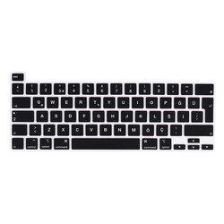 Apple Macbook 16' Touch Bar A2141 Zore Klavye Koruyucu Silikon Ped Siyah