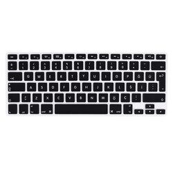 Apple Macbook Air 13' 2017 A1466 Zore Klavye Koruyucu Silikon Ped Siyah