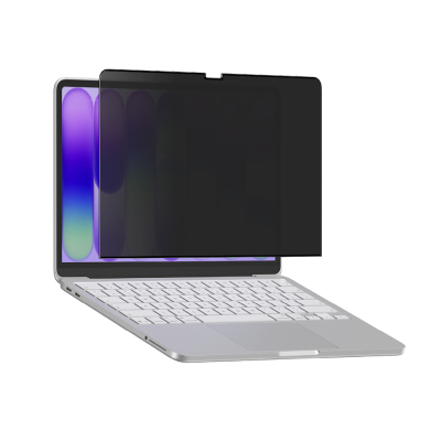 Apple Macbook Neo 13' A3404 Amazingthing Radix MagPrivacy Serisi Magnetik Hayalet Ekran Koruyucu Siyah