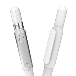 Apple Pencil Araree A Clip Dokunmatik Kalem Askı Aparatı Şeffaf-Beyaz