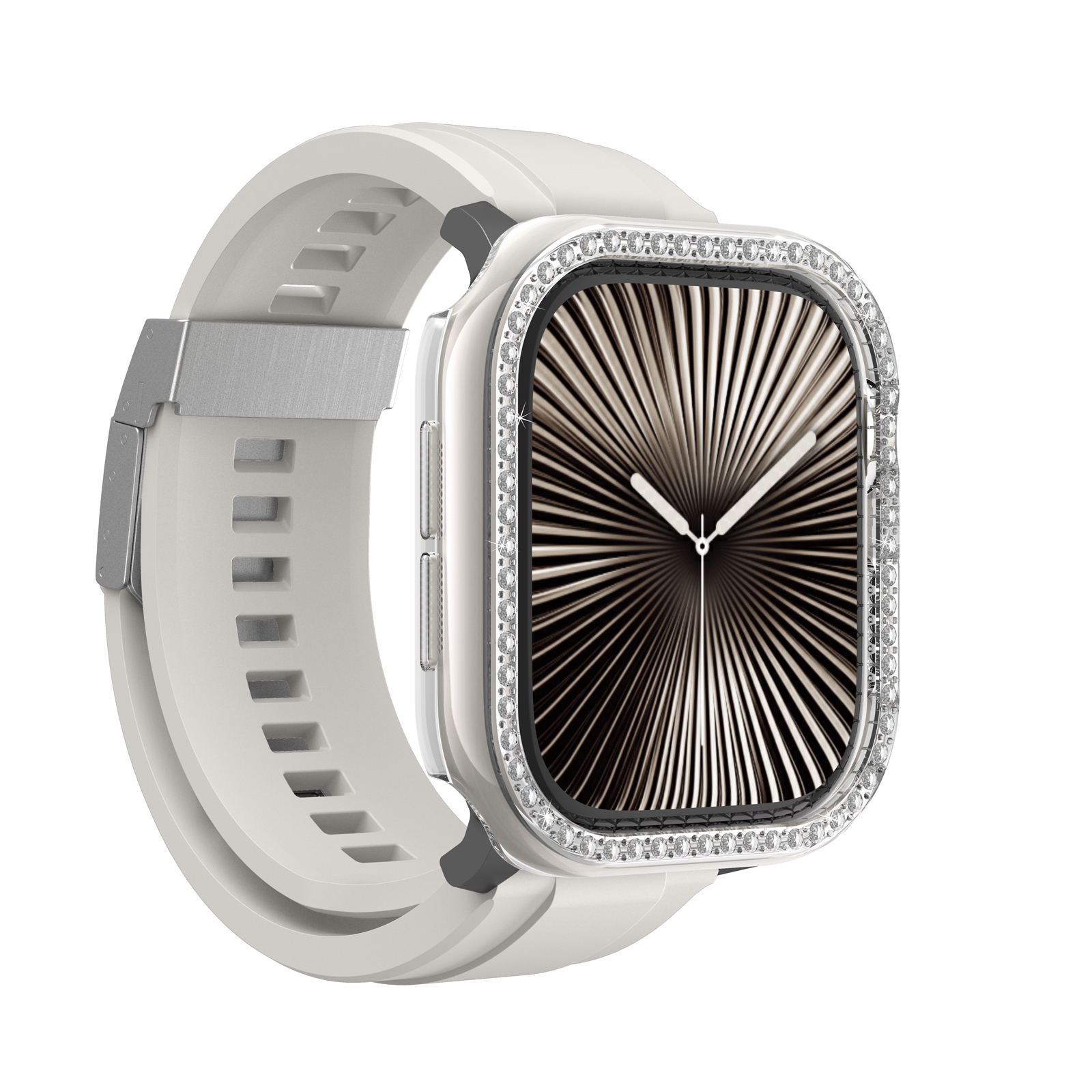 Apple Watch 10 42mm Amazingthing Gleam Fit FullGuard Taşlı Sert PC Kasa ve Ekran Koruyucu - 5