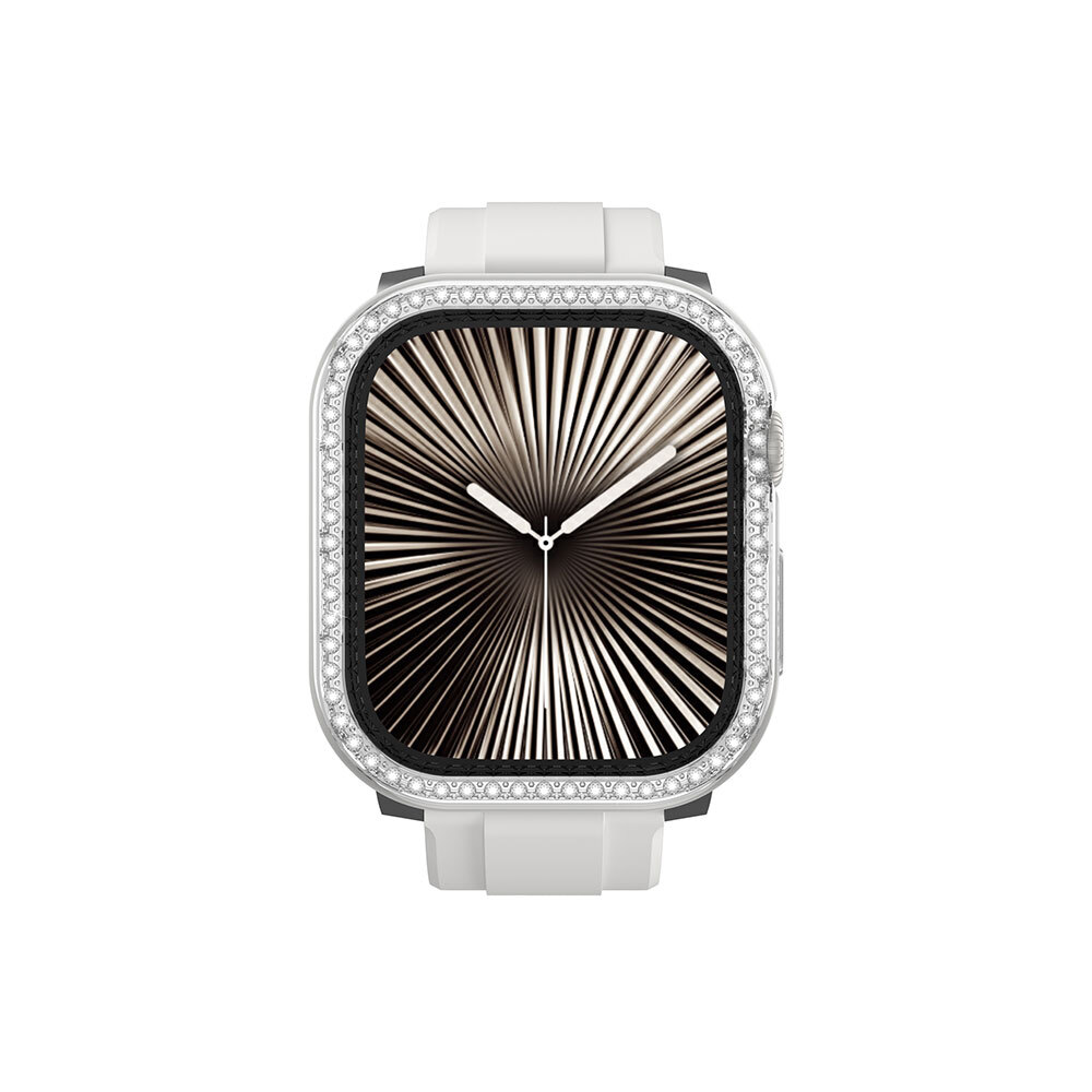 Apple Watch 10 42mm Amazingthing Gleam Fit FullGuard Taşlı Sert PC Kasa ve Ekran Koruyucu - 6