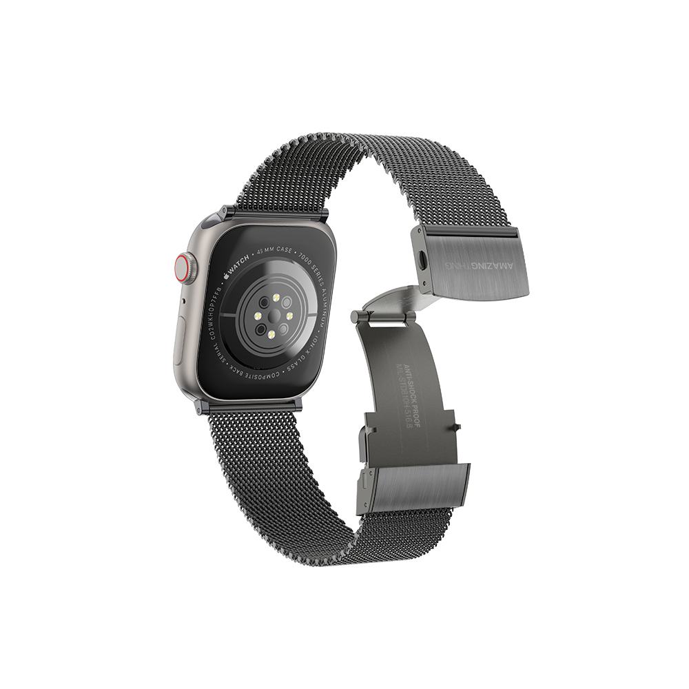 Apple Watch 10 42mm Amazingthing Titan Metal Hasır Kordon - 9