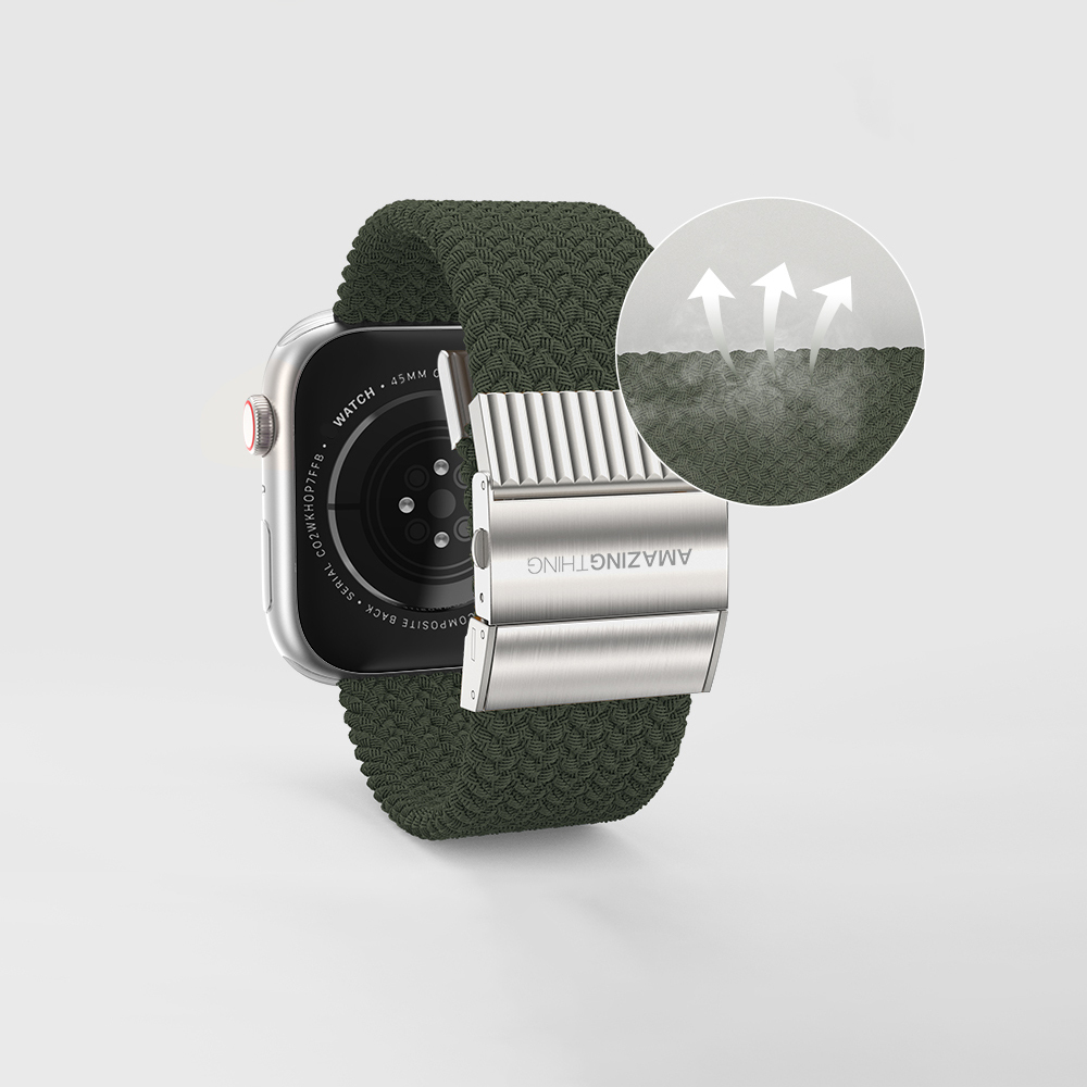 Apple Watch 10 42mm Amazingthing Titan Weave 2 Sport Örgü Kordon - 13