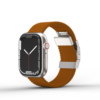 Apple Watch 10 42mm Amazingthing Titan Weave Örgü Sport Kordon Kahverengi