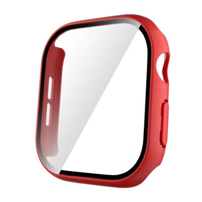 Apple Watch 10 42mm Hard PC Case and Screen Protector Zore Watch Gard 35 Red