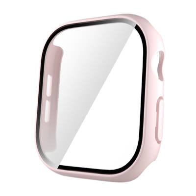 Apple Watch 10 42mm Hard PC Case and Screen Protector Zore Watch Gard 35 Pink