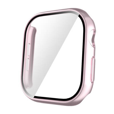 Apple Watch 10 42mm Hard PC Case and Screen Protector Zore Watch Gard 35 Dark Pink